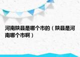 河南陕县是哪个市的（陕县是河南哪个市啊）