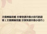 太极熊猫攻略 分享快速升级小技巧的游戏（太极熊猫攻略 分享快速升级小技巧）
