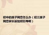 初中的孩子网恋怎么办（初三孩子网恋家长该如何引导呢）