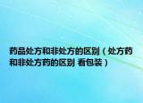 药品处方和非处方的区别（处方药和非处方药的区别 看包装）