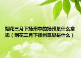 烟花三月下扬州中的扬州是什么意思（烟花三月下扬州意思是什么）