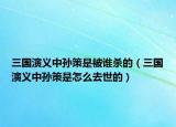 三国演义中孙策是被谁杀的（三国演义中孙策是怎么去世的）