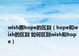 wish跟hope的区别（hope和wish的区别 如何区别wish和hope）
