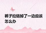 裤子拉链掉了一边应该怎么办