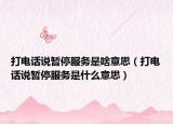 打电话说暂停服务是啥意思（打电话说暂停服务是什么意思）