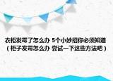 衣柜发霉了怎么办 5个小妙招你必须知道（柜子发霉怎么办 尝试一下这些方法吧）