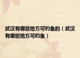 武汉有哪些地方可钓鱼的（武汉有哪些地方可钓鱼）