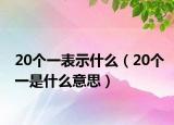 20个一表示什么（20个一是什么意思）