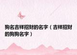 狗名吉祥招财的名字（吉祥招财的狗狗名字）