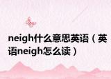 neigh什么意思英语（英语neigh怎么读）