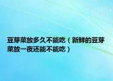 豆芽菜放多久不能吃（新鲜的豆芽菜放一夜还能不能吃）