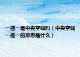 一拖一是中央空调吗（中央空调一拖一的意思是什么）