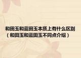 和田玉和蓝田玉本质上有什么区别（和田玉和蓝田玉不同点介绍）
