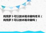 鸡炖萝卜可以放冰箱冷藏吗冬天（鸡炖萝卜可以放冰箱冷藏吗）