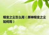 嬗变之尘怎么用（原神嬗变之尘如何用）