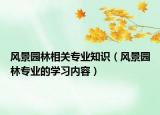 风景园林相关专业知识（风景园林专业的学习内容）