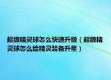 超级精灵球怎么快速升级（超级精灵球怎么给精灵装备升星）