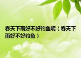 春天下雨好不好钓鱼呢（春天下雨好不好钓鱼）