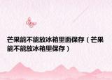 芒果能不能放冰箱里面保存（芒果能不能放冰箱里保存）