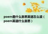 poem是什么意思英语怎么读（poem英语什么意思）