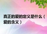 真正的爱的定义是什么（爱的含义）