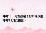 牛年十一月女孩名（好听稀少的牛年12月女孩名）