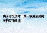 椅子怎么洗才干净（家庭清洗椅子的方法介绍）