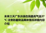 未来三天广东炎值在线最高气温37℃ 注意防暑降温具体情况详细内容介绍