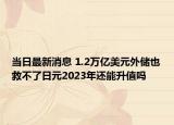 当日最新消息 1.2万亿美元外储也救不了日元2023年还能升值吗