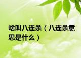 啥叫八连杀（八连杀意思是什么）