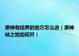 原神有结界的地方怎么进（原神岐之地如何开）
