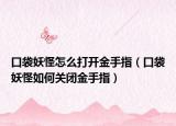 口袋妖怪怎么打开金手指（口袋妖怪如何关闭金手指）