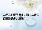 二尺三的腰围是多少码（二尺三的腰围是多少厘米）