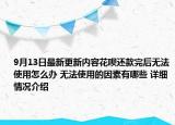9月13日最新更新内容花呗还款完后无法使用怎么办 无法使用的因素有哪些 详细情况介绍