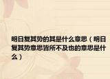 明日复其势的其是什么意思（明日复其势意思皆所不及也的意思是什么）