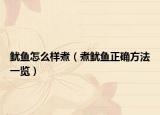 鱿鱼怎么样煮（煮鱿鱼正确方法一览）