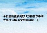 今日最新更新内容 1万的翡翠手镯大概什么样 本文给你科普一下