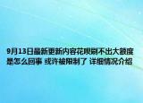 9月13日最新更新内容花呗刷不出大额度是怎么回事 或许被限制了 详细情况介绍