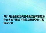 9月13日最新更新内容小象优品有额度为什么审核不通过 可能这些原因导致 详细情况介绍