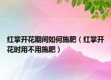 红掌开花期间如何施肥（红掌开花时用不用施肥）