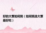 好的大葱如何挑（如何挑选大葱最好吃）
