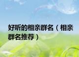 好听的相亲群名（相亲群名推荐）