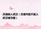 洪湖纳入武汉（洪湖市能不能入武汉城市圈）
