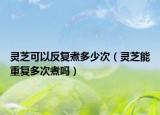 灵芝可以反复煮多少次（灵芝能重复多次煮吗）