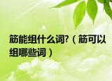 筋能组什么词?（筋可以组哪些词）