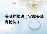 美味的秘诀（火爆美味有秘诀）