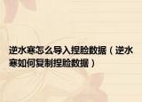 逆水寒怎么导入捏脸数据（逆水寒如何复制捏脸数据）