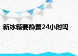 新冰箱要静置24小时吗