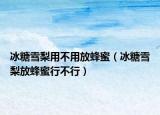 冰糖雪梨用不用放蜂蜜（冰糖雪梨放蜂蜜行不行）