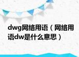dwg网络用语（网络用语dw是什么意思）